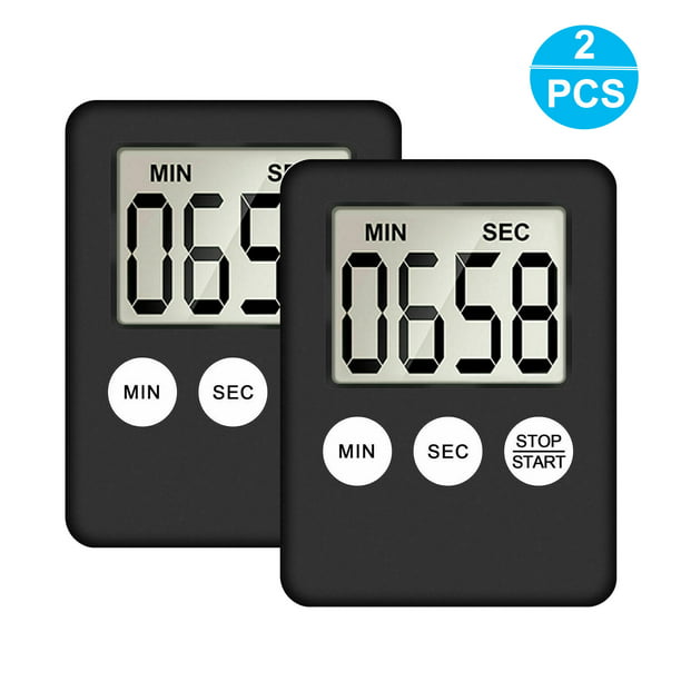 1Pcs Portable Digital LCD Kitchen Cooking Electronic 12/24 hours Timer Clock